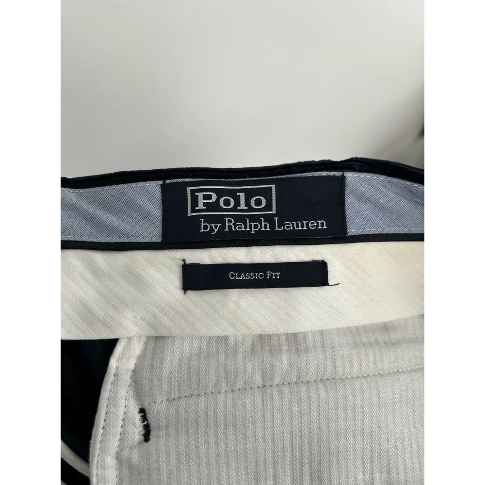 Polo Ralph Lauren Corduroy Pants Mens 38x32 Navy Blue Classic‎ Fit Slash Pockets